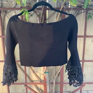 Vintage long sleeve crop top